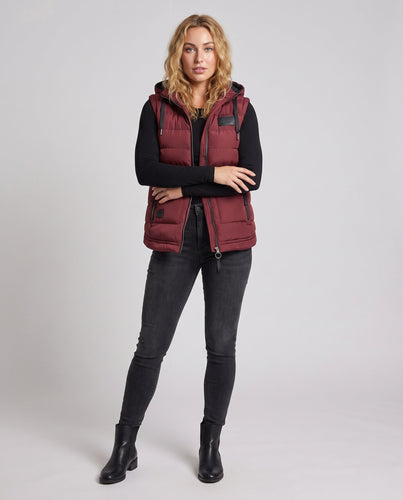 Damen Stylische Kapuzenweste Shop Nory