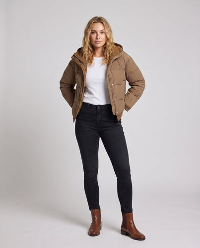 Damen Wattierte Kapuzenjacke mit stylischem Reißverschluss Shop Nory