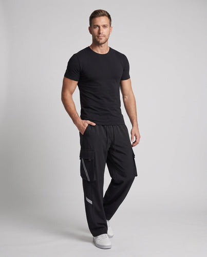 Herren Bunte Cargo-Hose mit breitem Schnitt Shop Nory