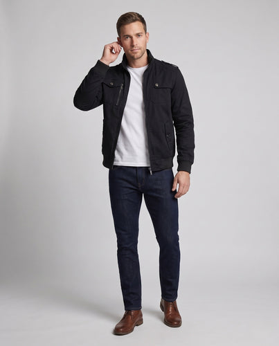 Herren Field Overshirt Jacke im Utility-Stil mit Reißverschluss, mehreren Taschen & gerippten Abschlüssen Shop nory