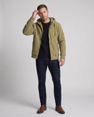 Herren Fleece-Pullover mit Teddy-Futter und durchgehendem Reißverschluss Shop nory