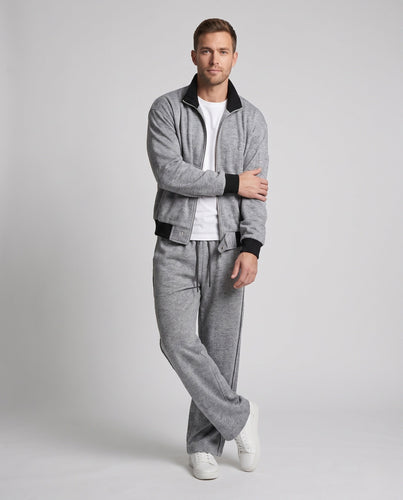Herren Oversized Bomberjacke mit Reißverschluss & lockeren Kordelzug Jogginghosen Shop nory