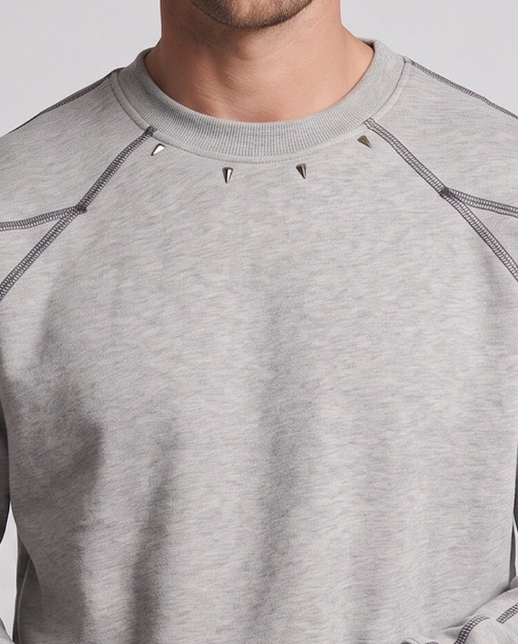 Herren Oversize Sweatshirt mit Kontrastnähten, Raglanärmeln und Rippbündchen Shop nory