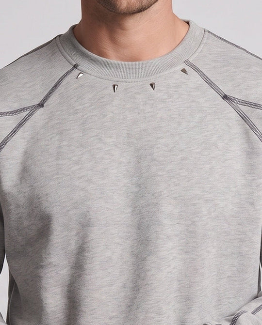 Herren Oversize Sweatshirt mit Kontrastnähten, Raglanärmeln und Rippbündchen Shop nory