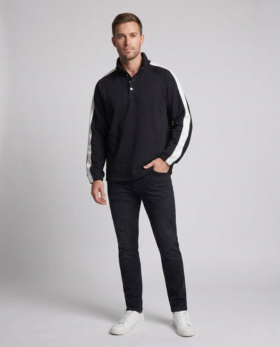 Herren Oversized sweatshirt mit Stehkragen und Druckknopfverschluss Shop nory