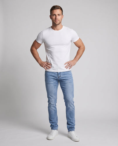 Herren Slim-Fit Denim-Jeans mit leichter Used-Waschung und geradem Bein Shop Nory