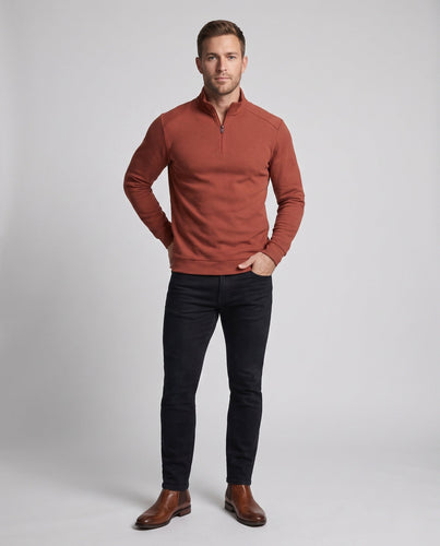 Herren Thermo-Halbzip-Pullover mit Fleece-Innenfutter und Stehkragen Shop Nory