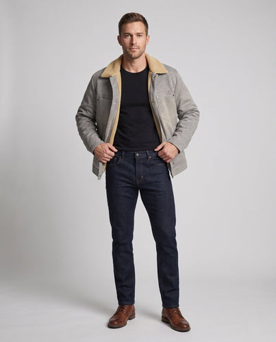 Herren Thermo‑Teddy‑Überhemdjacke mit Sherpa‑Innenfutter und Druckknopffront Shop Nory