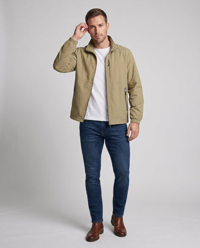 Herren Ultraleichte Utility-Fieldjacke mit Stehkragen, Brust‑Zipper & elastischen Bündchen Shop Nory