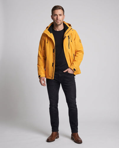 Herren Wasserabweisende Zwei‑in‑Eins Outdoorjacke mit abnehmbarer Fleece‑Innenjacke, Kapuze & Multifunktions‑Taschen Shop Nory