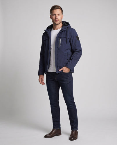 Herren Wattierte Kapuzen‑Übergangsjacke mit Teddyfutter & winddichter Hülle Shop Nory