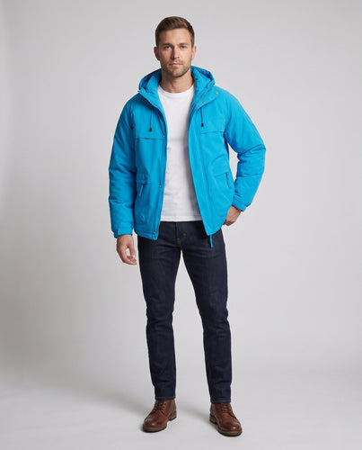 Herren Wattierte Kapuzenjacke mit winddichter Hülle, Thermofutter & Utility-Taschen Shop Nory