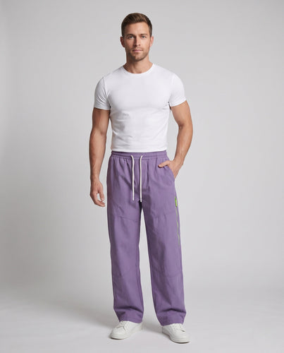 Herren Weite Baggy-Freizeithose mit Tunnelzug, Reißverschluss-Cargotaschen & markanten Teilungsnähten Shop Nory