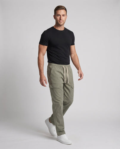 Herren Weite Cargo-Freizeithose mit Tunnelzugbund und Mehrfachtaschen Shop Nory