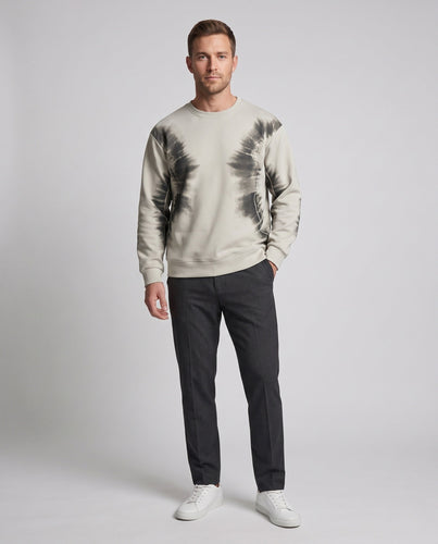 Unisex Oversize Sweatshirt mit Batik-Effekt, Rundhalsausschnitt und Eingrifftaschen