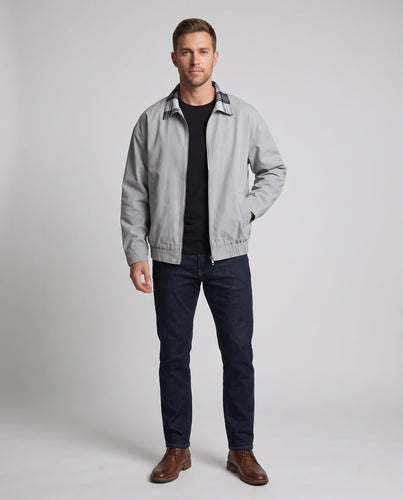 Herren Freizeitjacke mit karierter Kragen Shop Nory