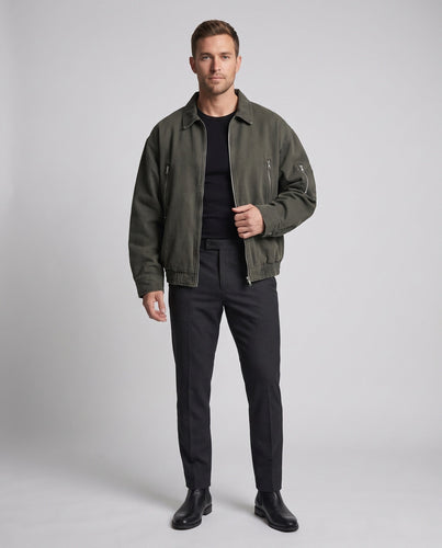 Herren Freizeitjacke mit multifunktionalen Reißverschlusstaschen Shop Nory