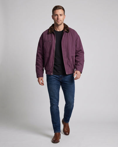 Herren Freizeitjacke mit Tiermuster-Kragen Shop Nory