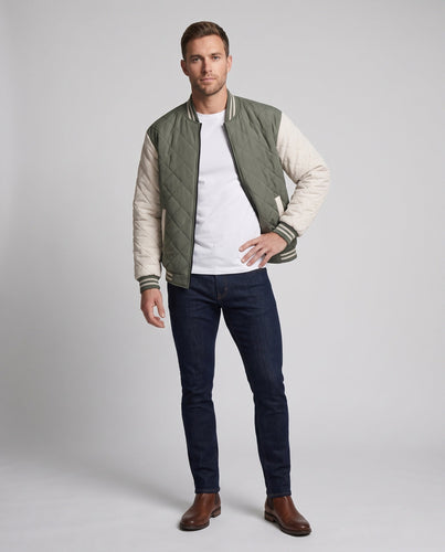 Herren gefütterte Bomberjacke Shop Nory