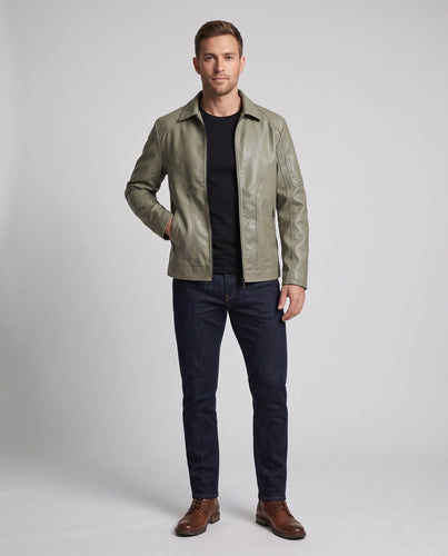 Herren moderne Kunstlederjacke Shop Nory