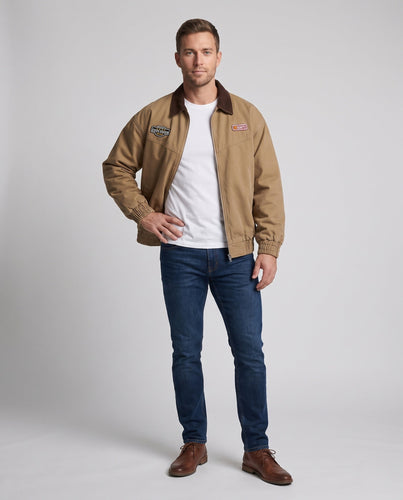 Herren Modische Freizeitjacke mit Reißverschluss Shop Nory