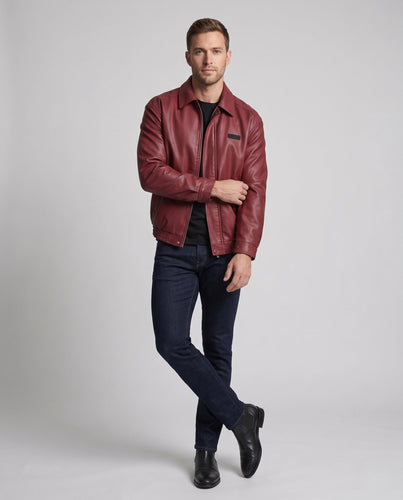 Herren Modische Kunstlederjacke mit komfortabler Passform Shop Nory
