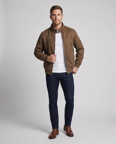 Herren Modische Kunstlederjacke mit praktischem Reißverschluss Shop Nory