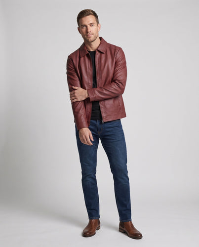 Herren Modische Lederjacke Shop Nory