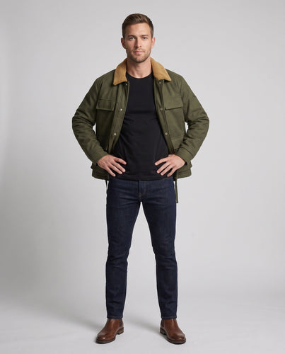 Herren Modische Übergangsjacke mit Teddyfell-Innenfutter Shop Nory
