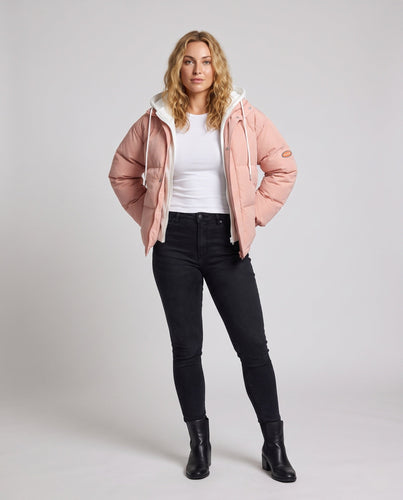 Damen Modische Steppjacke mit Kapuze Shop Nory