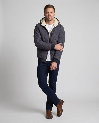 Herren Bequeme Fleecegefütterte Winterjacke Shop Nory