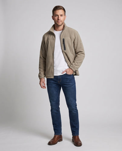 Herren Fleece-Jacke mit Reißverschluss Shop Nory