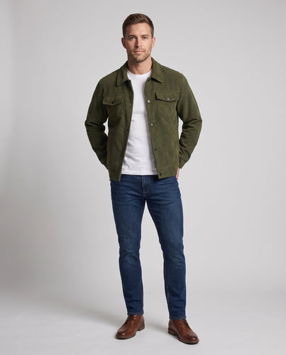 Herren Modische Cordjacke mit fleecegefüttertem Innenleben Shop Nory