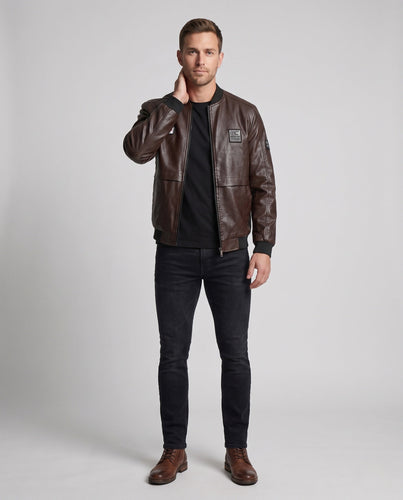 Herren Modische Kunstlederjacke Shop Nory