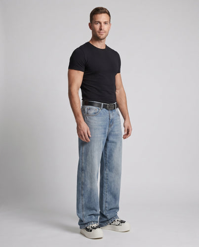 Herren Relaxed-Baggy-Jeans mit extra weitem Bein, Used-Wash & verstärktem Saum Shop Nory