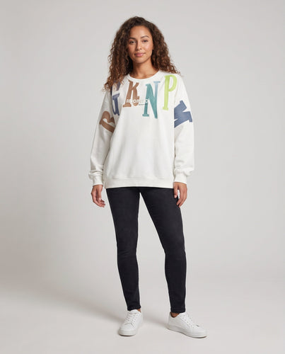 Damen Freizeitpullover mit kreativem Logo-Design Shop Nory