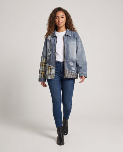 Frauen Streetstyle Denim Jacke Shop Nory