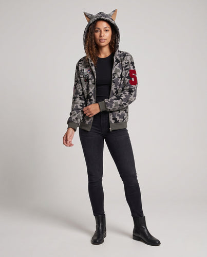 Frauen Urban Camouflage Hoodie Shop Nory