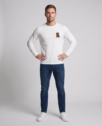 Herren Langarmshirt mit kreativem Tiermotiv Shop Nory
