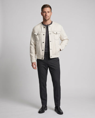 Herren Übergroße Denim Jacke Shop Nory