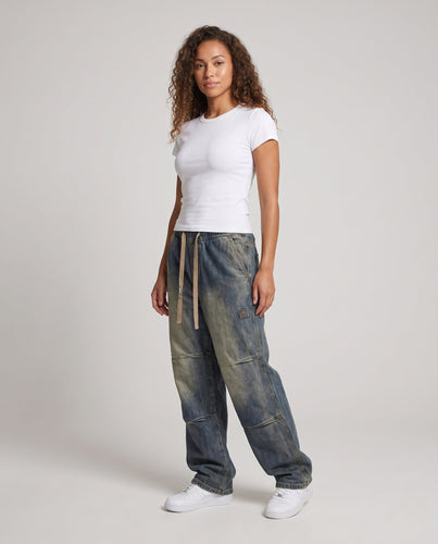 Damen Bequeme Jeans mit Elastischem Bund und Taschen Shop Nory