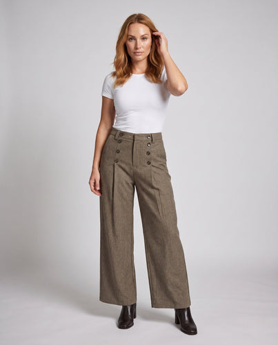 Damen elegante und stilvolle hochtaillierte Hose Shop Nory