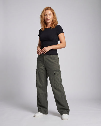 Damen Freizeit Cargo-Hose mit weit geschnittenem Shop Nory