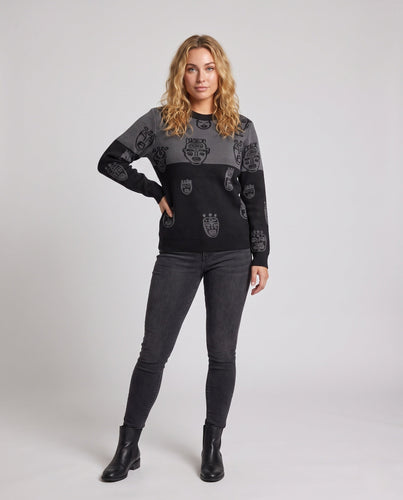 Damen gemusterter Strickpullover Shop Nory