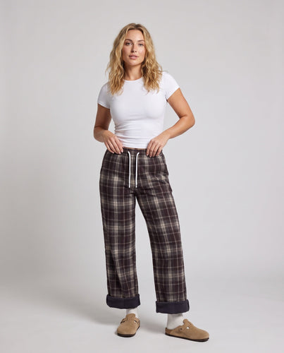 Damen Bequeme Karierte Hose Shop Nory