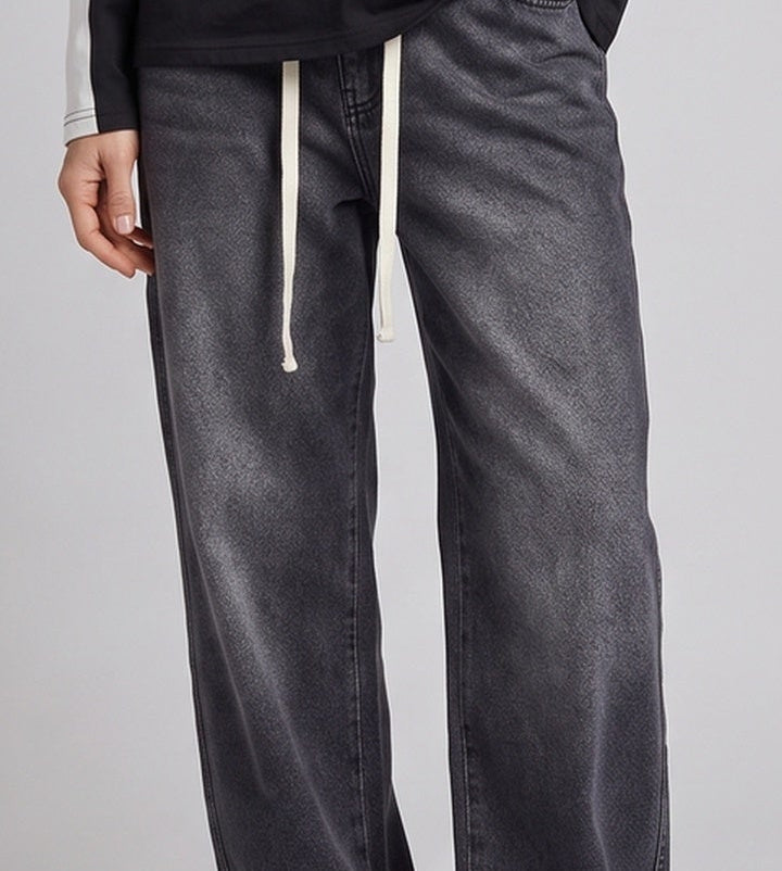 Damen Casual Weite Bein Jeans Shop Nory