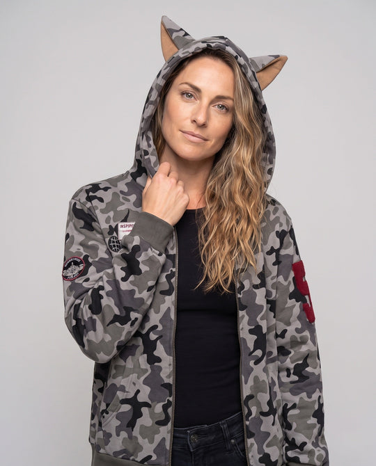 Damen Urban Camouflage Hoodie Shop Nory