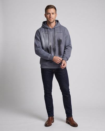 Herren stilvoller Kapuzenpullover mit kreativem Druck Shop Nory