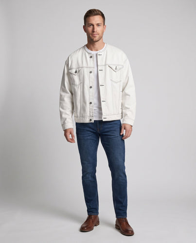 Herren Übergrößen Denim Jacket Shop Nory