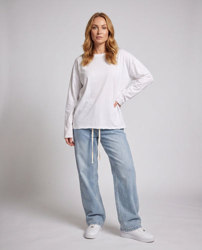 Damen Weitgeschnittene Denim-Hose Shop Nory